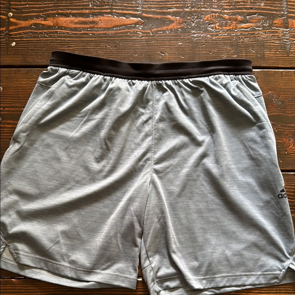 Adidas Blue/Gray  Athletic Shorts Lightweight Elastic Waist size XL